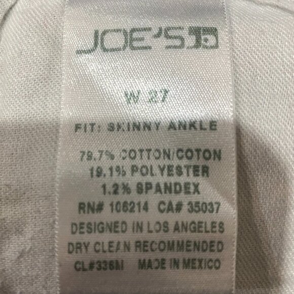Joe’s Jeans Skinny Ankle Jeans Size 26 Raw Hem Light Wash Stretch - Picture 2 of 8